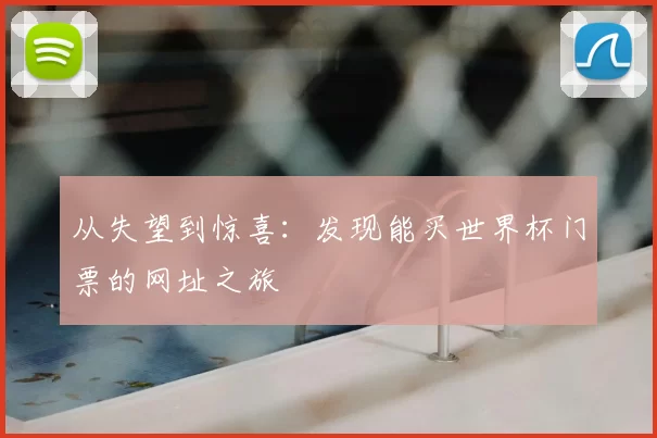 从失望到惊喜:发现能买世界杯门票的网址之旅
